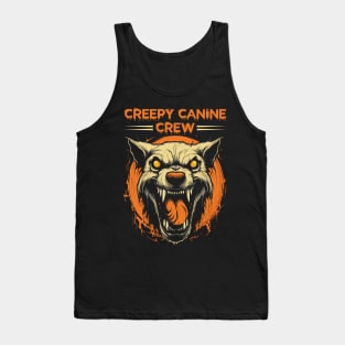 Creepy Canine Crew Dog Witch Halloween Tank Top